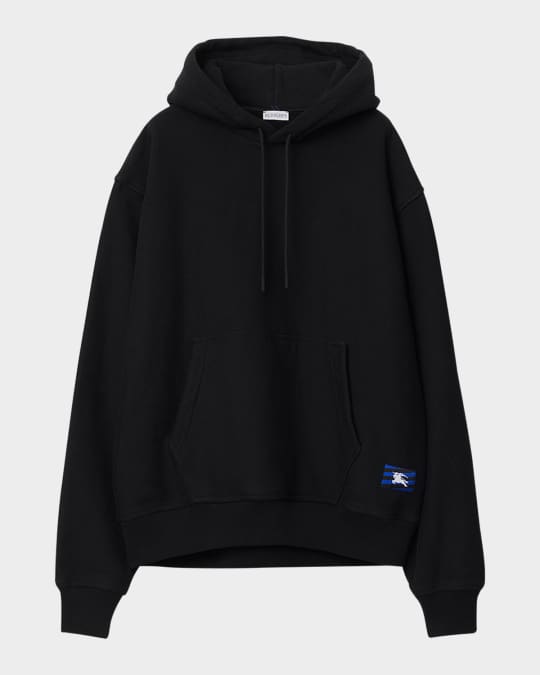 BURBERRY メンズ EKD コットンフーディー ブラック EKD コットン ジップフーディー (ブラック) - メンズ, コットン