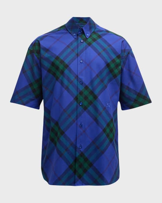 シャツ Burberry KNIGHT STAMP AND BURBERRY CHECK SHIRT Burberry Men's Knight Check Sport Shirt | Neiman Marcus