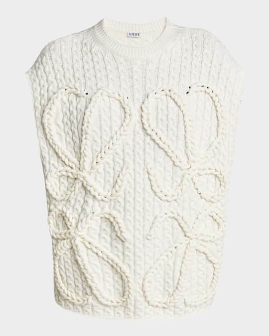 Loewe Anagram Sleeveless Sweater | Neiman Marcus