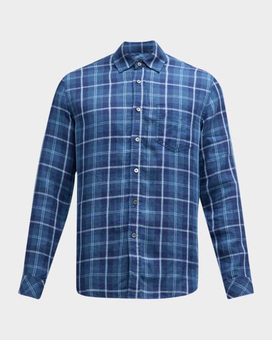 Men's Havana Plaid Button-Down Shirt