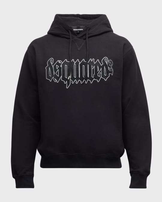 Dsquared2 Men's Crystal Logo Cool Hoodie | Neiman Marcus