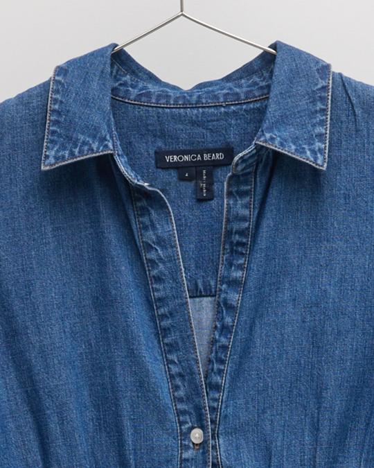 Ruben Denim A-Line Midi Dress