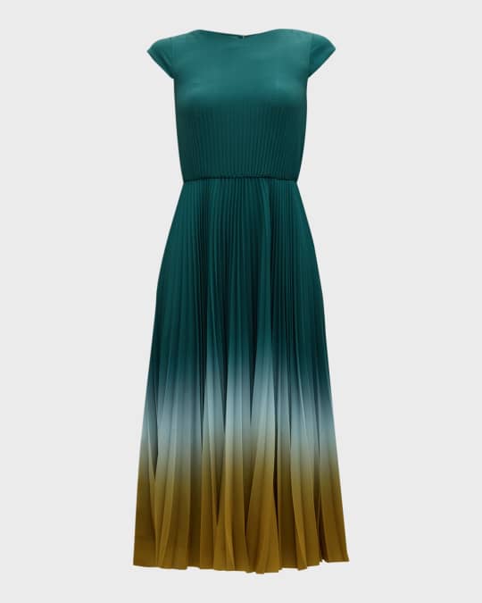 Jason Wu Collection Dip Dye Marocaine Pleated Crepe Dress | Neiman Marcus