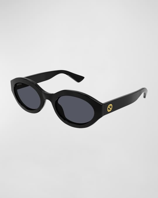 Gucci GG Plastic Oval Sunglasses | Neiman Marcus