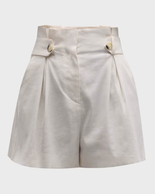 Veronica Beard Franzi High-Rise Tailored Shorts Neiman Marcus