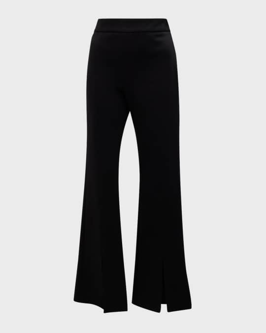 TWP Sexy Back Front-Slit Flare Pants | Neiman Marcus