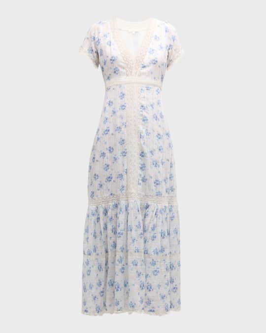 puff sleeve blue dress Henry Puff Sleeve Dress in Powder Blue L main image 0