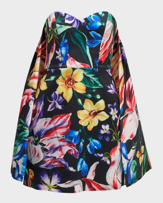 marchesa notte mini dress Marchesa Notte Printed Dress, 4 / Black