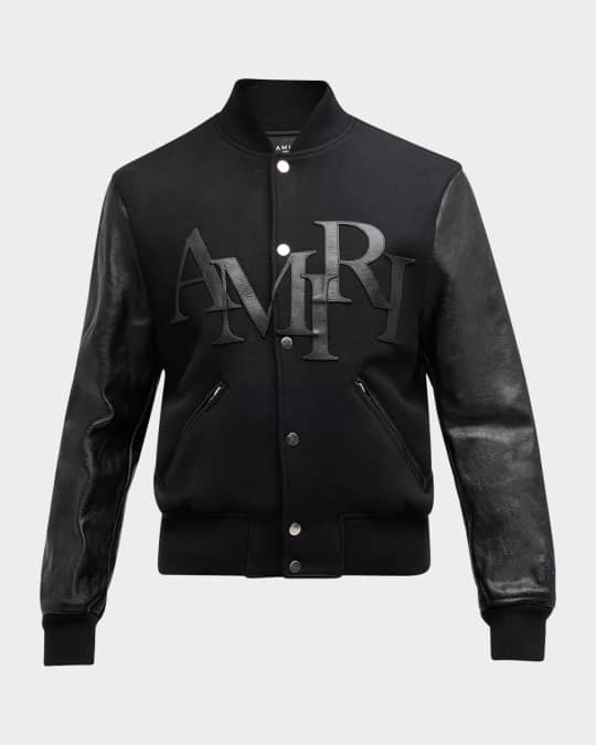 Amiri Men's Staggered Logo Varsity Jacket | Neiman Marcus