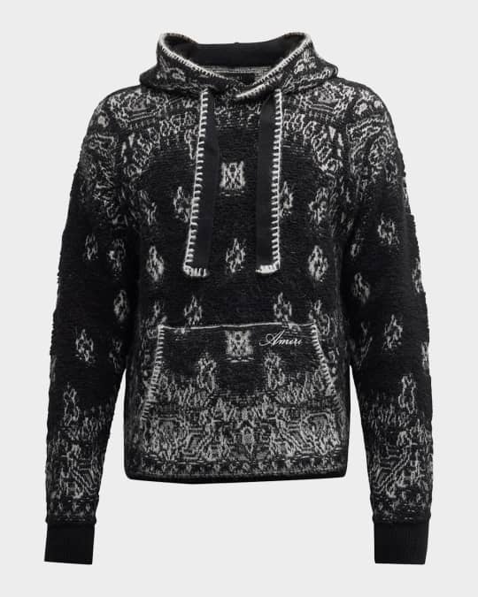 Amiri Men's Bandana Knit Hoodie | Neiman Marcus