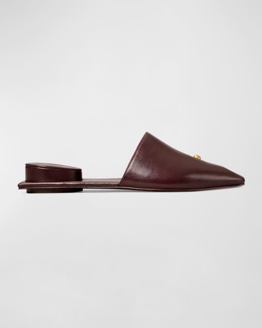 Tory Burch Leather Toe Ring Ballerina Mules Neiman Marcus