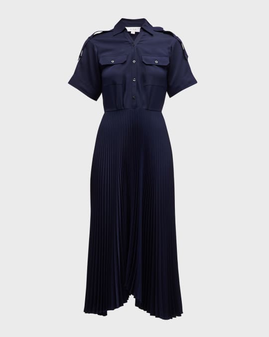 chinese dress ladies Zapaka Women Blue White Flower Midi Wedding Guest Dress A-Line Printed Short Sleeves V-Neck Formal Dress, Blue White Flower / US18W main image 0