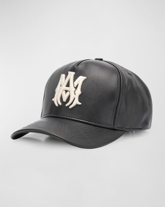 Men s Leather MA Baseball Hat