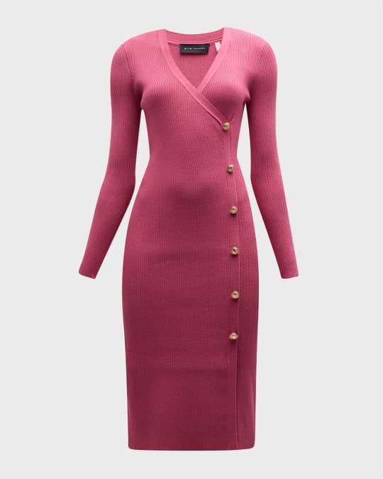 knee length dresses for ladies Button Sweater Dress – Elie Tahari main image 1