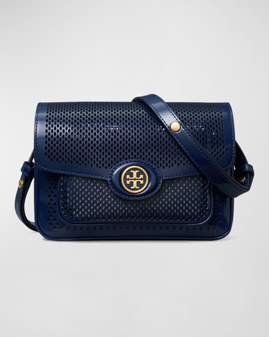 Tory Burch Robinson Perforated Convertible Shoulder Bag | Neiman Marcus