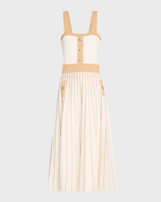 Cara Cara Aurora Fit & Flare Sleeveless Knit Midi Dress | Neiman Marcus