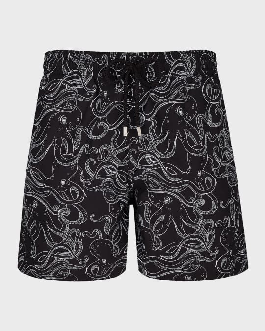 Vilebrequin Men's Octopus-Print Swim Shorts Neiman Marcus