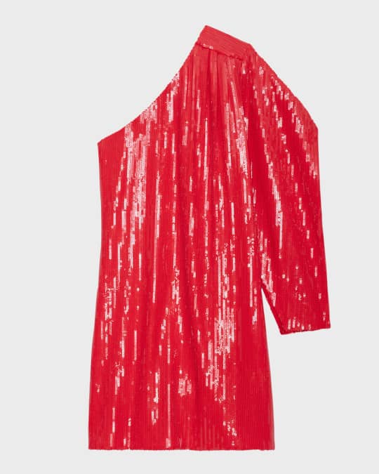 Zadig Voltaire Roely Sequin-Embellished Asymmetric Mini Dress