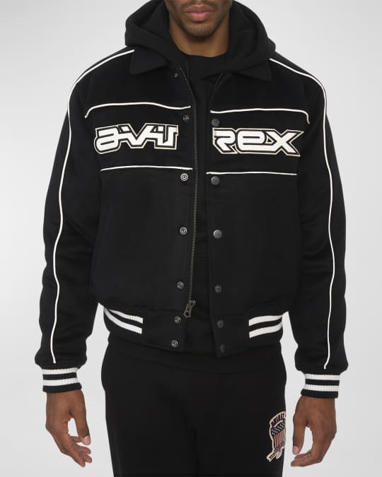 AVIREX、RIDERSJACKET AVIREX Men's Wool Rider Logo Jacket | Neiman Marcus