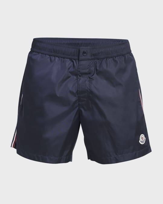 Moncler Men's Classic Side-Stripe Swim Shorts | Neiman Marcus