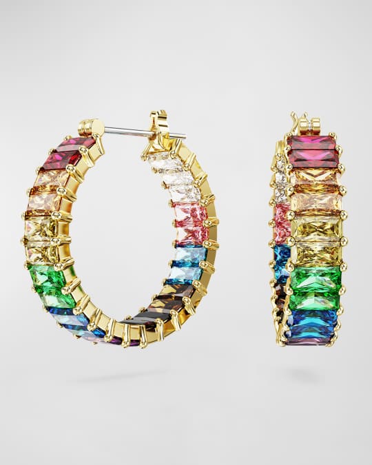 【SWAROVSKI】 Matrix hoop earrings Swarovski Swarovski Matrix Hoop Earrings 002-610-06851