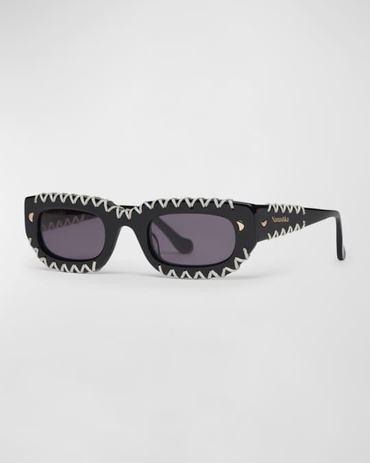 Kadee Crochet Acetate Rectangle Sunglasses 
