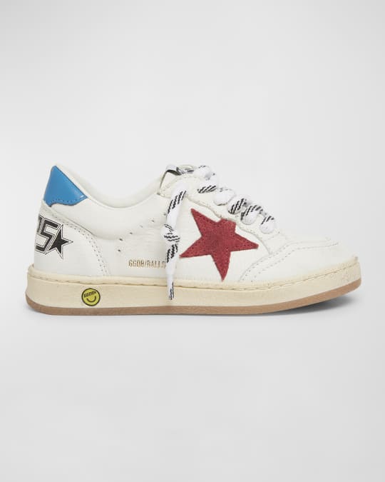Kid's Ballstar Suede Star Low-Top Leather Sneakers, Baby/Toddler