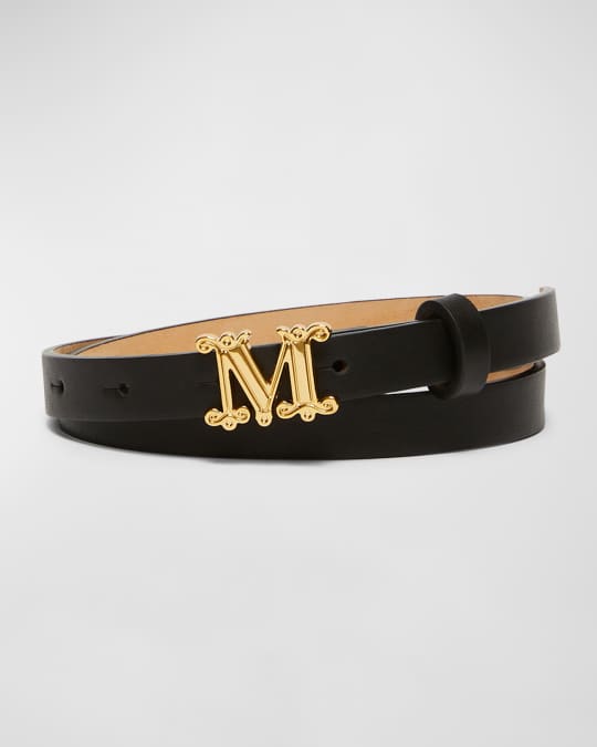 Max Mara M Graziata Leather Belt | Neiman Marcus