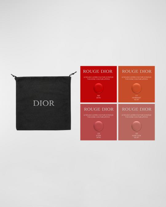 DIOR Rouge Dior 4 Shades & Pouch, Yours with any $30 Dior Beauty Order ...