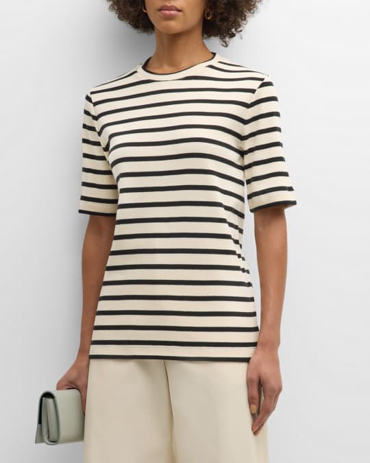 Jil Sander Striped Short-Sleeve T-Shirt | Neiman Marcus