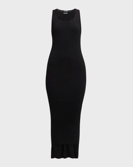 black jersey beach dress Knotted Jersey Dress – Pearl Swimwear by Heather Fish main image 0