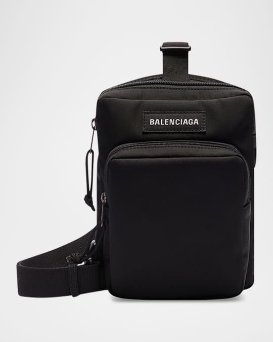 Balenciaga Men's Explorer Nylon Crossbody Messenger Bag