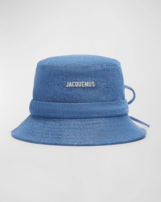 Jacquemus Light Blue Denim Bucket Hat Bob De-Nîmes denim bucket hat in blue - Jacquemus | Mytheresa main image 3
