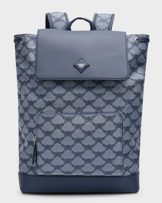MCM Men s Lauretos Monogram Drawstring Backpack Neiman Marcus