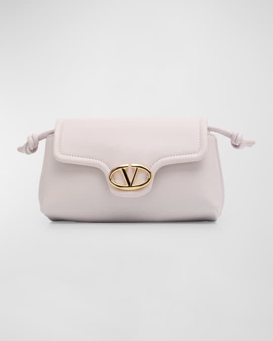 Valentino Garavani Mini VLOGO Drawstring Leather Shoulder