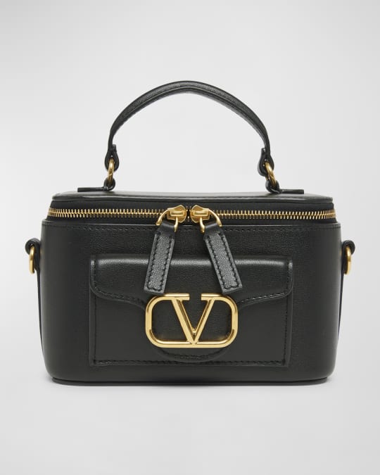 Valentino Garavani Loco VLOGO Leather Vanity Case | Neiman