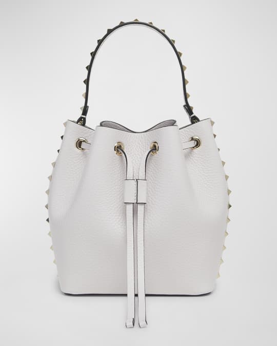 Valentino Garavani Rockstud Drawstring Leather Bucket Bag Neiman Marcus