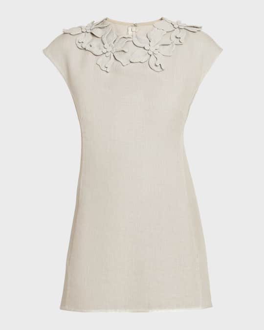 chinese dress ladies Vintage Valentino Open Back Linen Dress main image 0