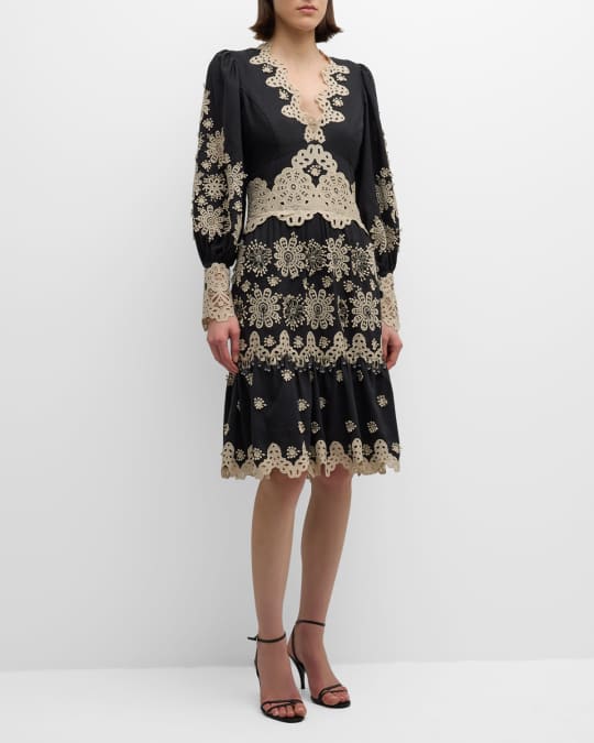 knee length dresses for ladies Matilda Midi Dress in Flores main image 0