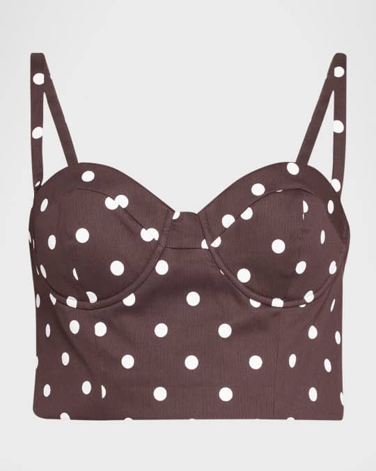 Polka dot bustier top new arrivals