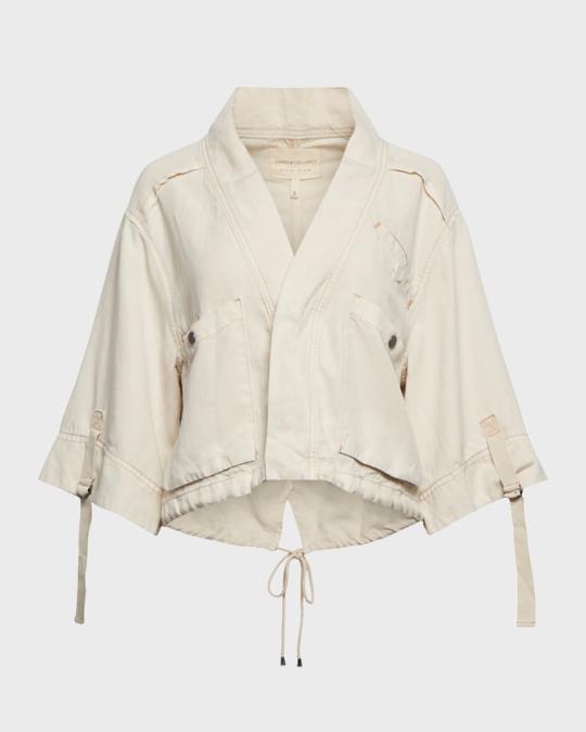 Current/Elliott The Blissful Drawstring Utility Jacket | Neiman Marcus