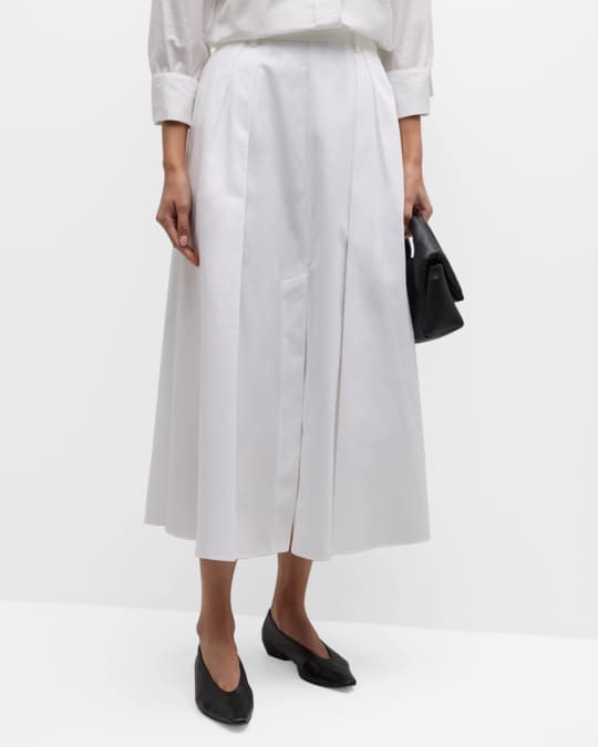 Rohe A Line Poplin Midi Skirt Neiman Marcus