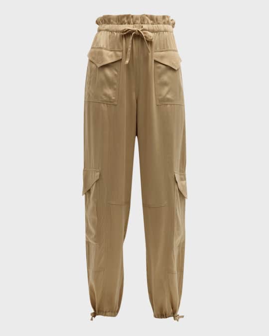 Satin Cargo Joggers