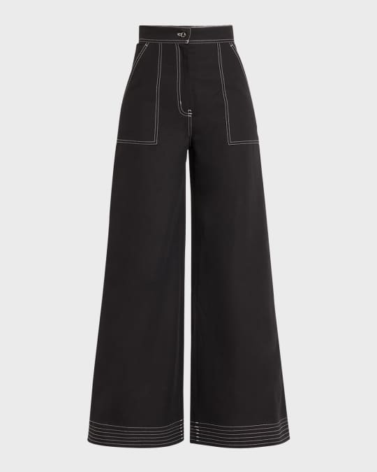 Max Mara Oboli Wide-Leg Trousers | Neiman Marcus