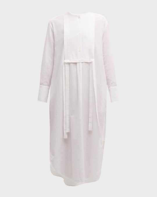 knee length dresses for ladies Buy Brown Cotton Flax Paneled Midi Shift Dress Online at SeamsFriendly