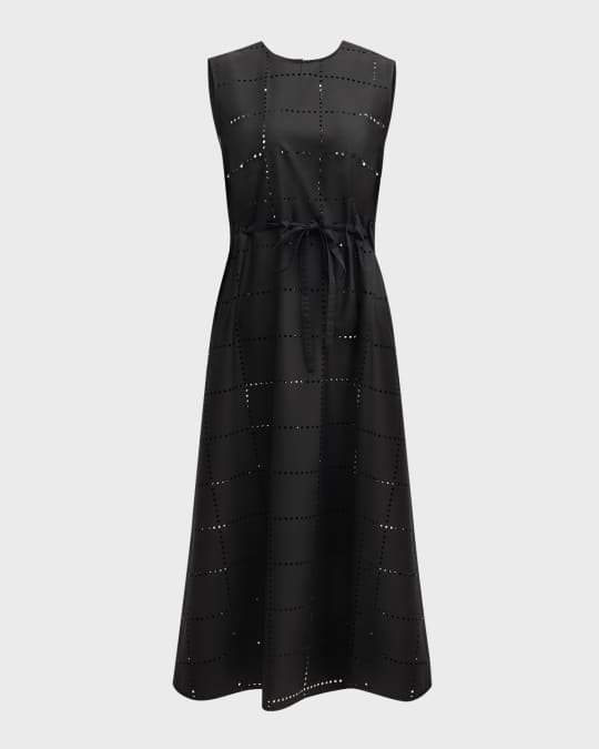 LOVEBIRDS Fine Line Sleeveless Cutout Midi Dress | Neiman Marcus