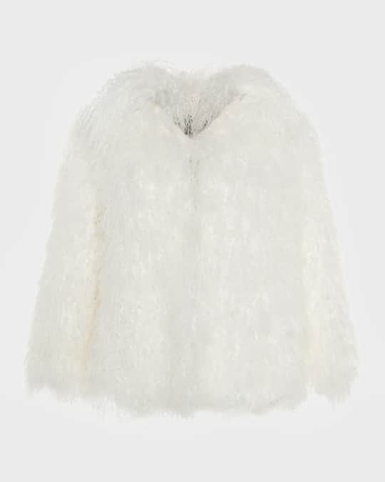 Chevron Mongolian Lamb Jacket