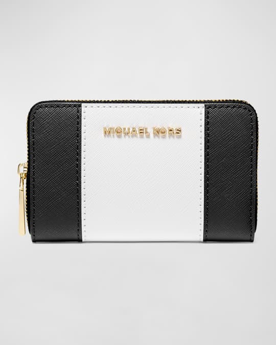 MICHAEL Michael Kors Jet Set Small Bicolor Leather Wallet Neiman
