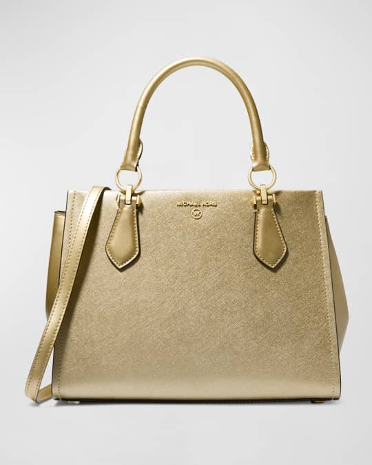 MICHAEL Michael Kors Marilyn Medium Metallic Leather Satchel Bag