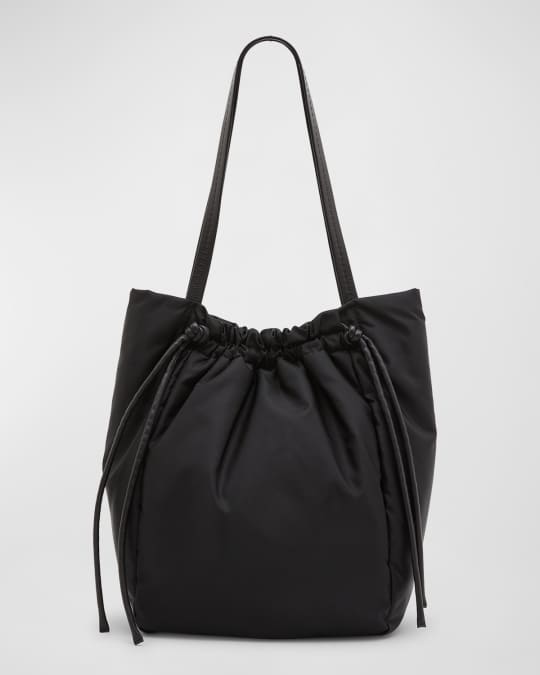 Drawstring North-South Tote Bag